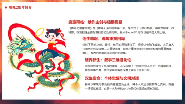 哪吒之魔童闹海哪吒精神学习通用PPT模板