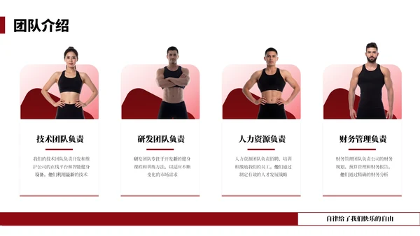 红色健身行业商业计划书PPT通用模板