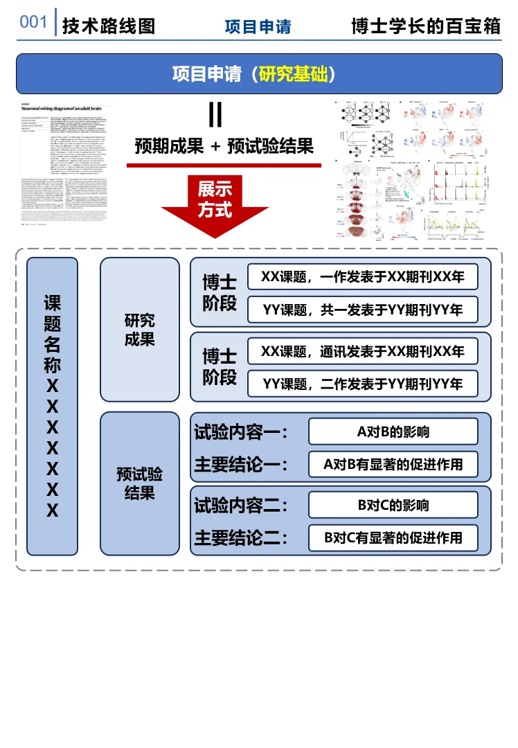 研究成果展示项目申请技术路线图