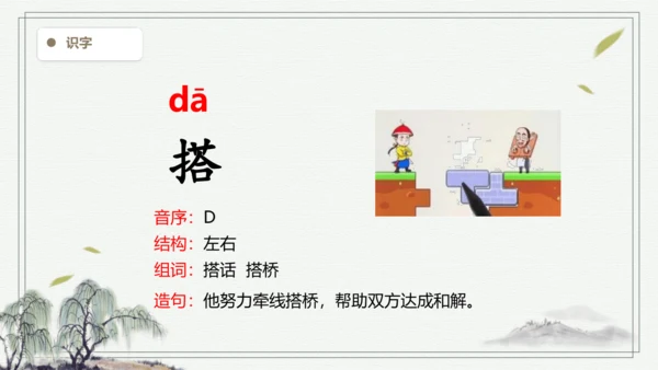 【2024秋季学期】语文二上11.葡萄沟  生字识记课件