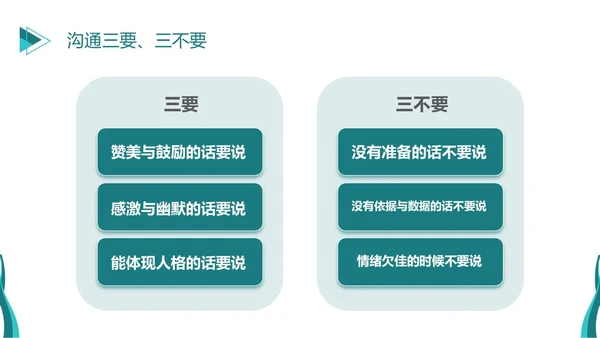 深青色简约商务风员工学生平级沟通培训PPT