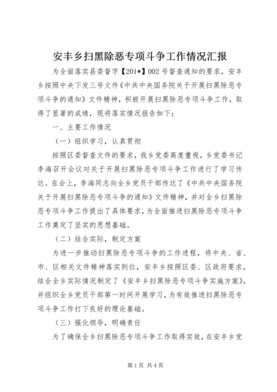 安丰乡扫黑除恶专项斗争工作情况汇报 (2).docx