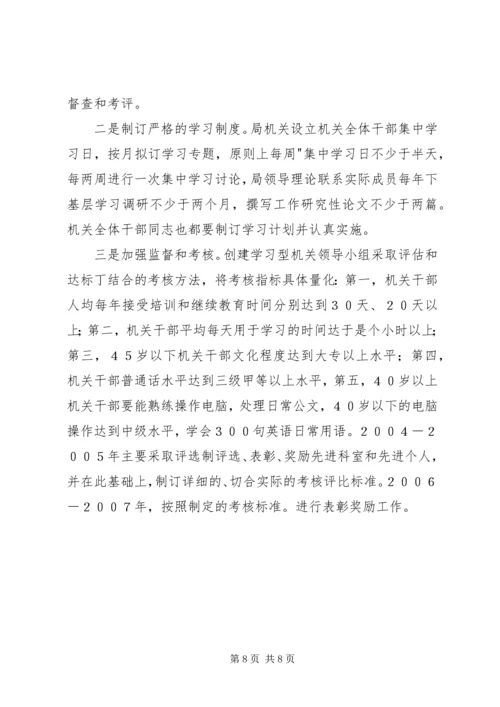 关于创建学习型机关的实施意见.docx