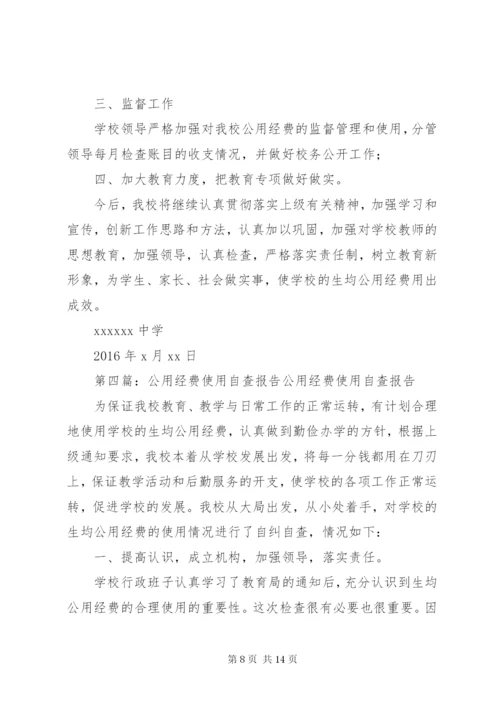 花果中心小学公用经费使用情况自查报告.docx