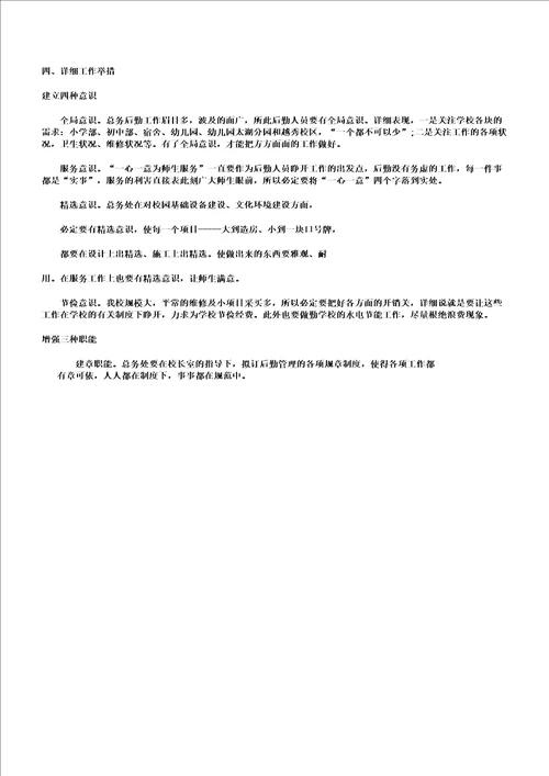 中心小学总务处工作计划