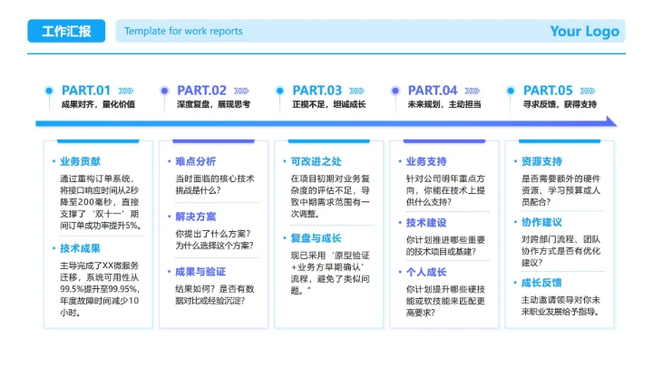 蓝紫色简约几何工作汇报流程图正文页PPT单页