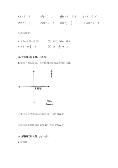 小升初六年级期末试卷附答案（研优卷）.docx