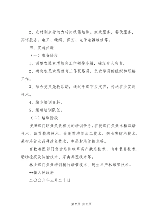 镇农民素质教育工作实施方案 (3).docx