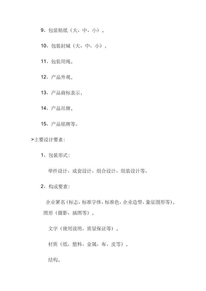 VI视觉设计目录清单