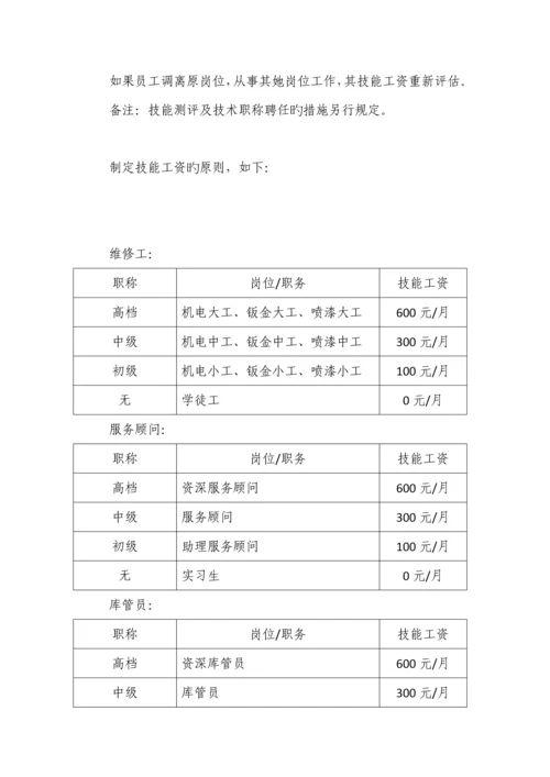 工资、奖金提成及绩效考评管理专题方案汽车4S店.docx