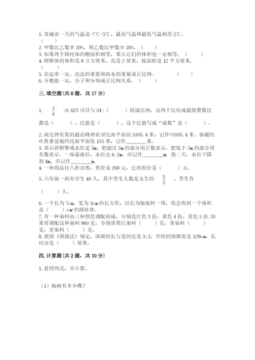大庆市小升初数学测试卷含答案.docx