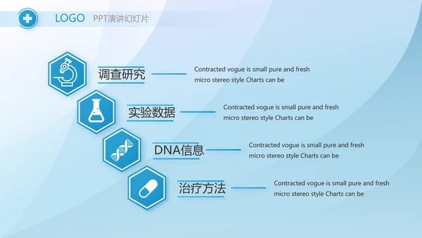 蓝色医疗医院急诊科年终总结PPT动态模板