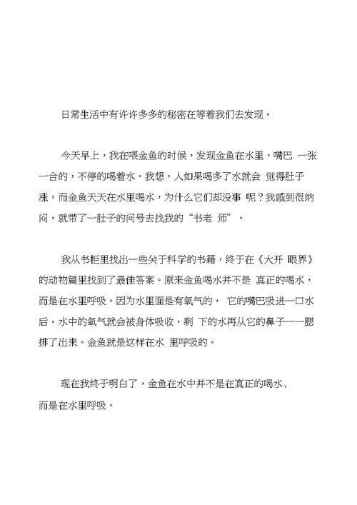 我发现了作文300字