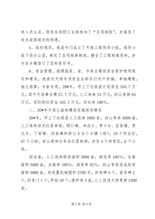 天保工程建设情况自查报告.docx