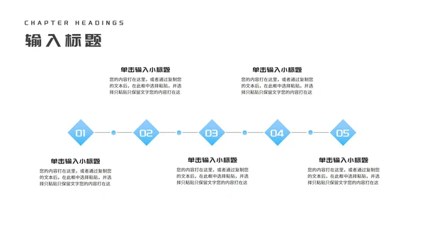 简约风蓝色几何企业入职培训PPT模板