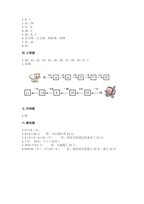 小学一年级上册数学期末测试卷附完整答案【考点梳理】.docx