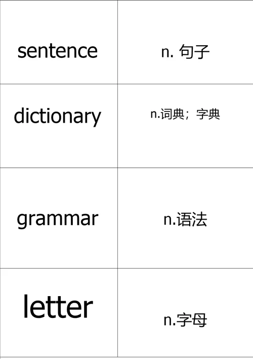 八上完整单词表