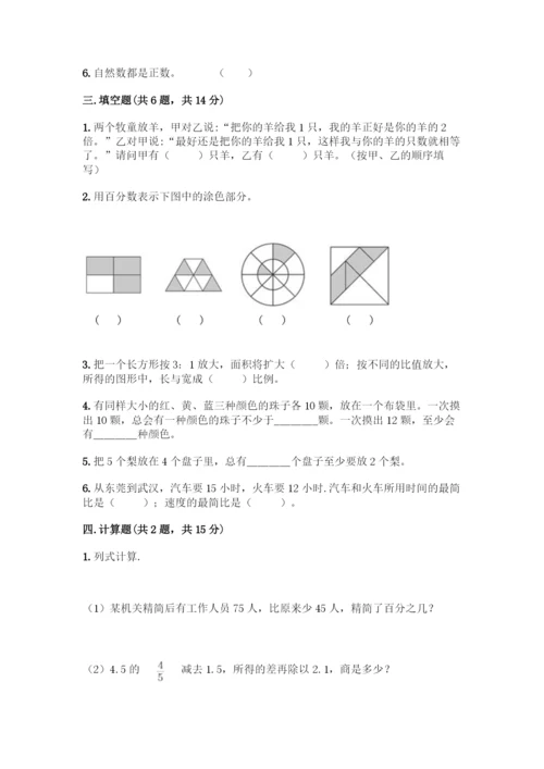 人教版六年级下册数学期末测试卷-精品(达标题)-(2).docx