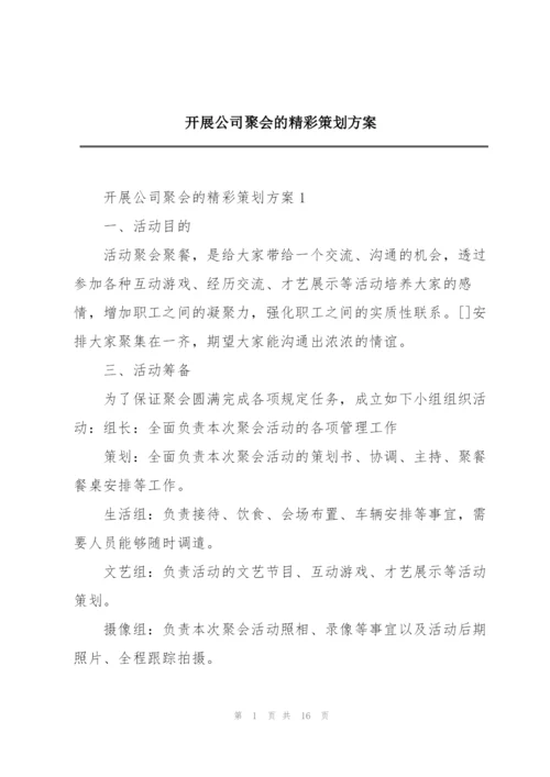 开展公司聚会的精彩策划方案.docx