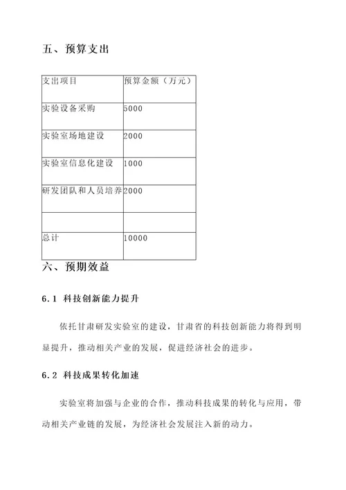 甘肃研发实验室建设方案