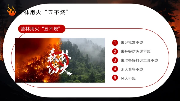 预防山火人人有责林火通用PPT模板
