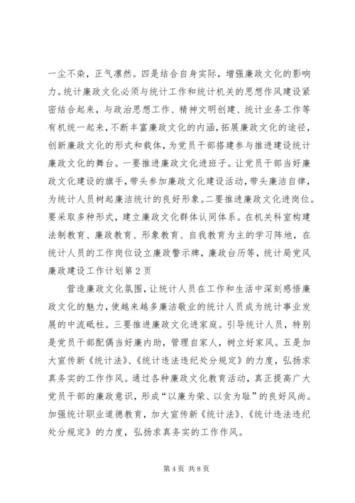 统计局党风廉政建设工作计划.docx