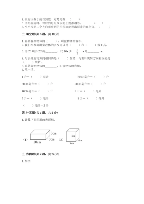 人教版数学五年级下册期末测试卷【考点精练】.docx