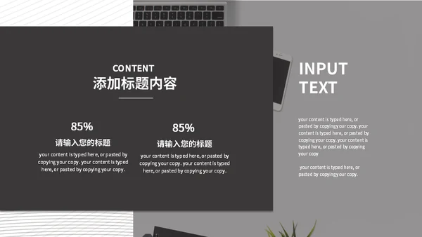 无色设计项目计划书通用PPT模板