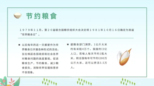 世界粮食日节约粮食从我做起通用PPT模板
