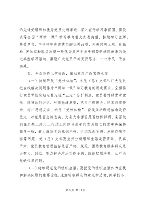 乡镇推进“两学一做”学习教育常态化制度化实施方案.docx