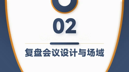 灰橙色简约风项目总结内部复盘会PPT模板
