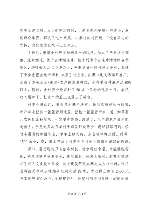 村支部书记、人大代表先进事迹材料.docx