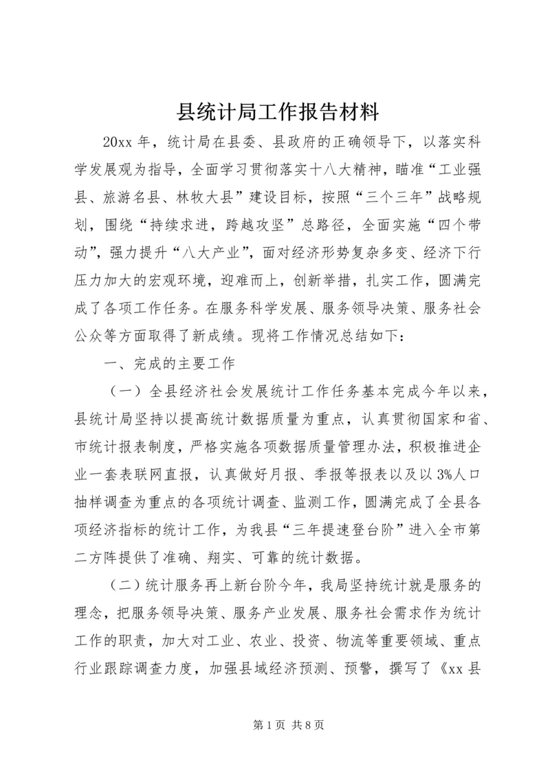 县统计局工作报告材料 (5).docx