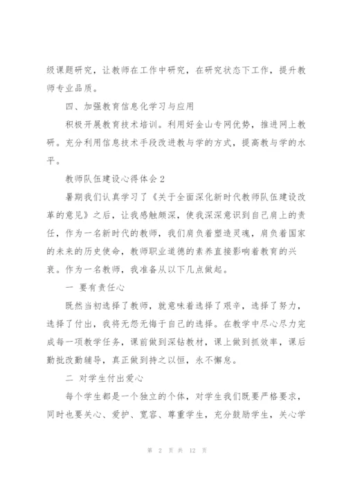 教师队伍建设心得体会5篇.docx