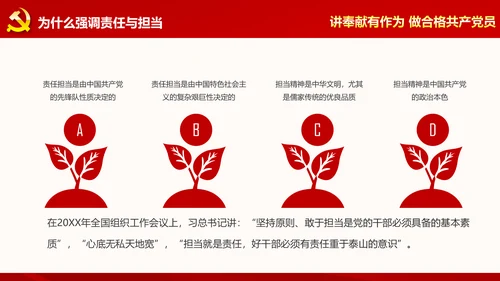 讲奉献有作为做合格共产党员PPT模板
