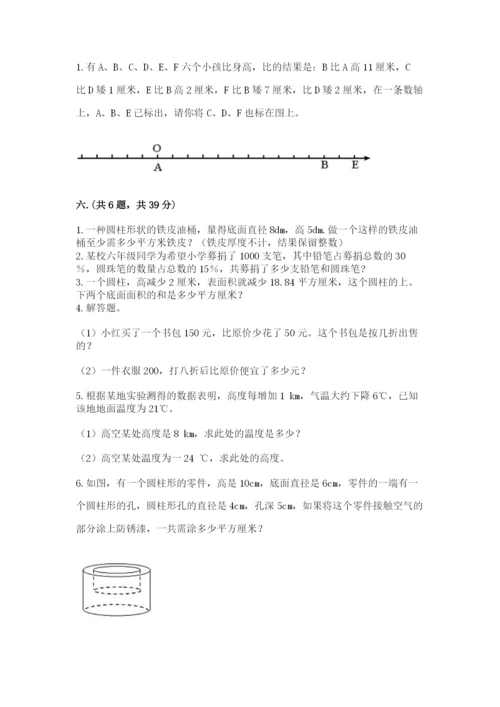苏教版六年级数学下学期期末测试题（易错题）.docx