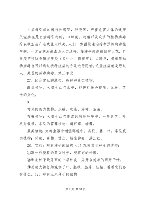 初中生物地理会考复习资料(人教版).docx