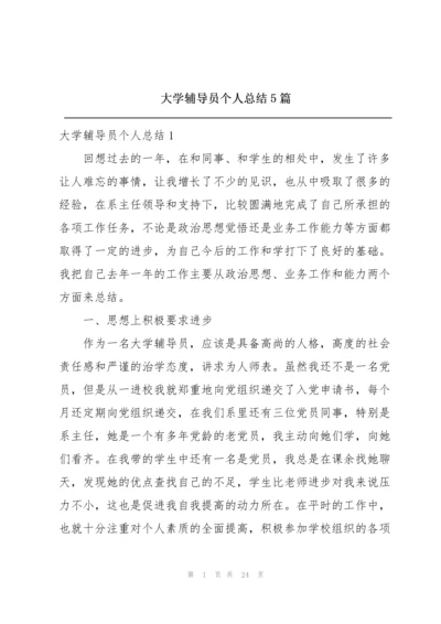 大学辅导员个人总结5篇.docx