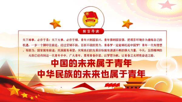 五四精神传承有我弘扬五四精神共青团PPT团课