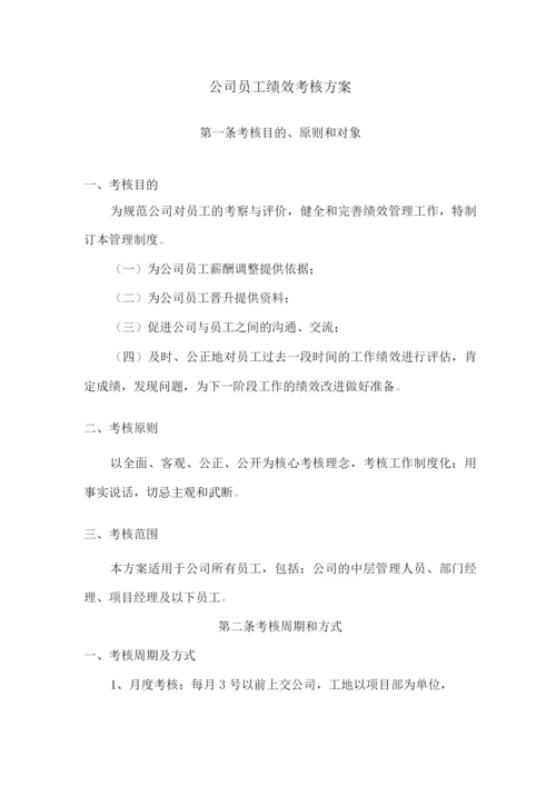 公司员工绩效考核方案.docx