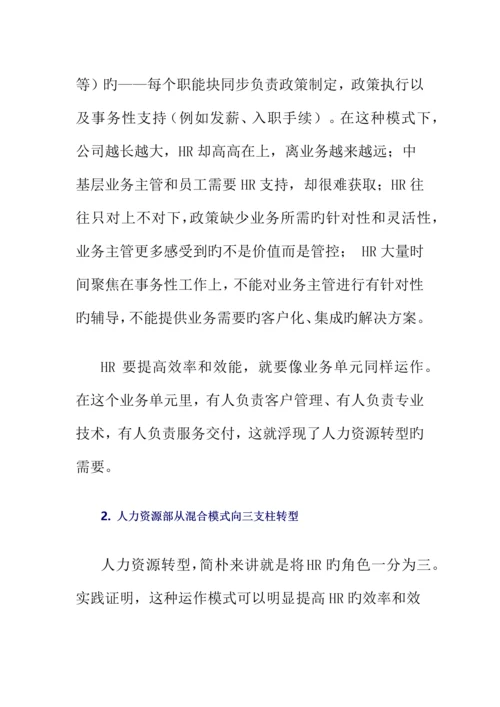 人力资源三支柱体系.docx