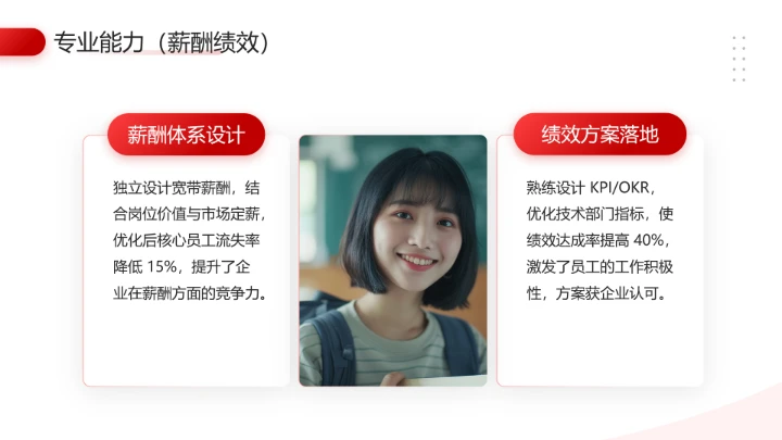 红色通用版大学生求职个人综合展示职业生涯规划（人力资源方向）