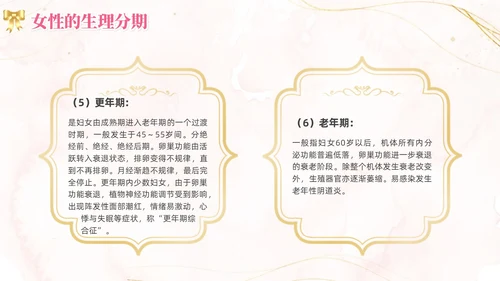 女性养生讲座水彩粉色烫金花卉鎏金人物