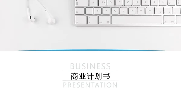 蓝色简洁商业计划书公司简介商务PPT模板