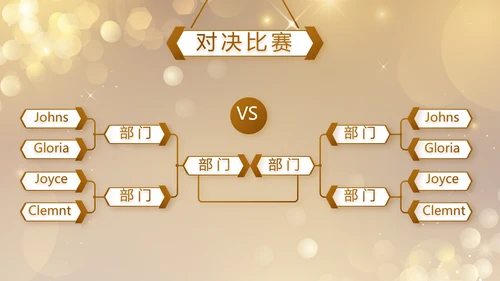 金色璀璨颁奖盛典年会颁奖PPT动态模板