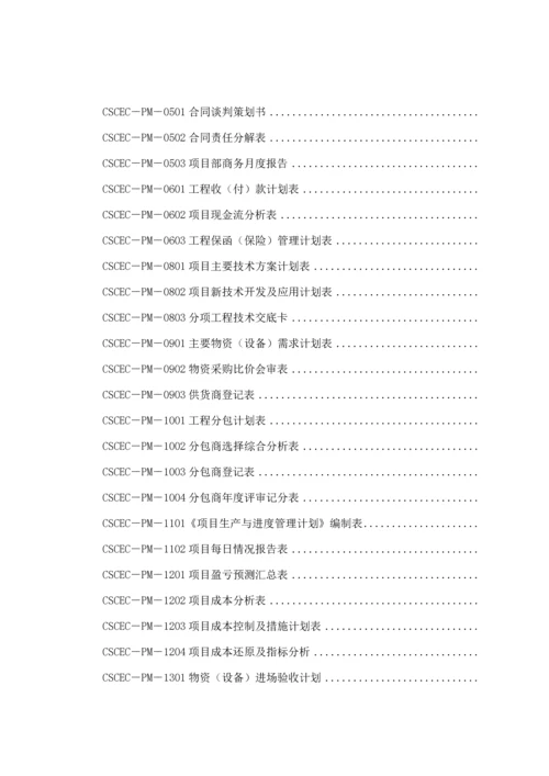 中国建筑项目管理手册表格.docx