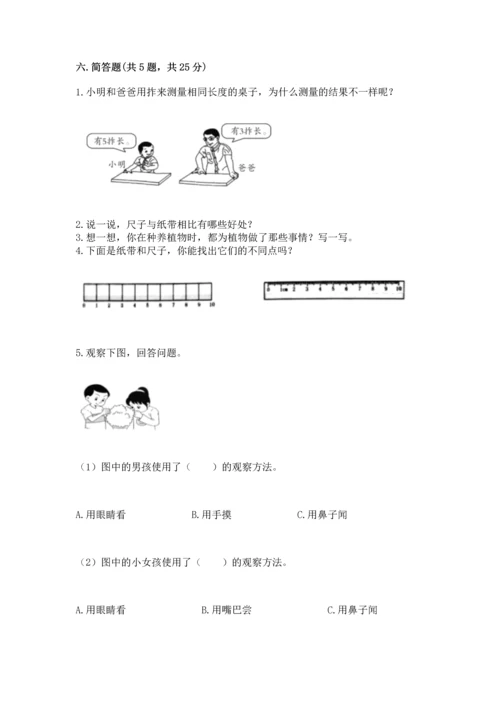 教科版一年级上册科学期末测试卷附参考答案（考试直接用）.docx