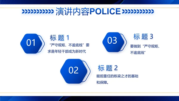 蓝色大气公安警察工作汇报动态PPT