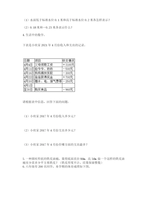 河南省平顶山市六年级下册数学期末考试试卷带答案（研优卷）.docx