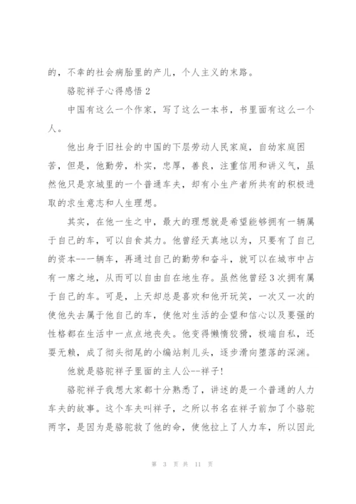 骆驼祥子学生心得感悟5篇.docx